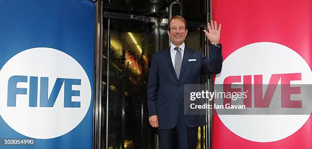 Richard Desmond attends a press conference to announce future of Channel 5 on July 23, 2010 in London, England. Media tycoon Richard Desmond, owner...