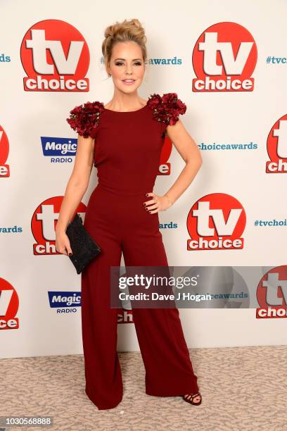 Stephanie Waring attends the TV Choice Awards at The Dorchester on September 10, 2018 in London, England.