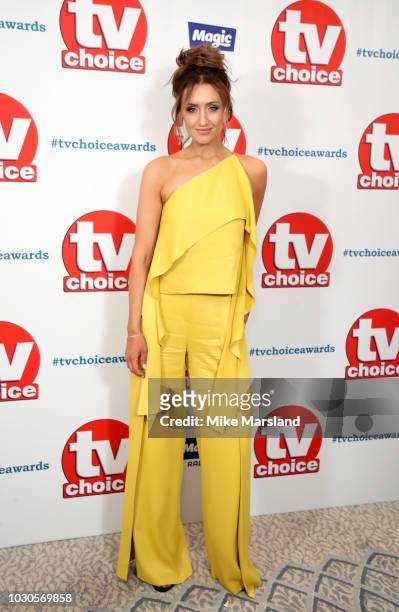Catherine Tyldesley attends the TV Choice Awards at The Dorchester on September 10, 2018 in London, England.