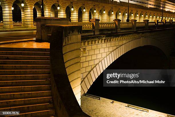 france, paris, detail of the pont de bercy - pont de paris stock pictures, royalty-free photos & images