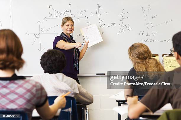 Class Teaching Math High School Math Classroom Photos and Premium High Res Pictures - Getty ...