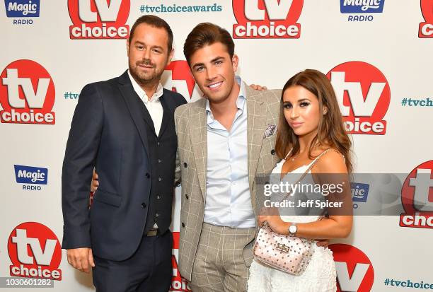 Danny Dyer, Jack Fincham and Dani Dyer attend the TV Choice Awards at The Dorchester on September 10, 2018 in London, England.