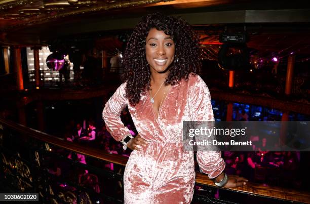 Scarlette Douglas attends a special screening of "The Bobby Brown Story" at Cafe de Paris on September 10, 2018 in London, England.