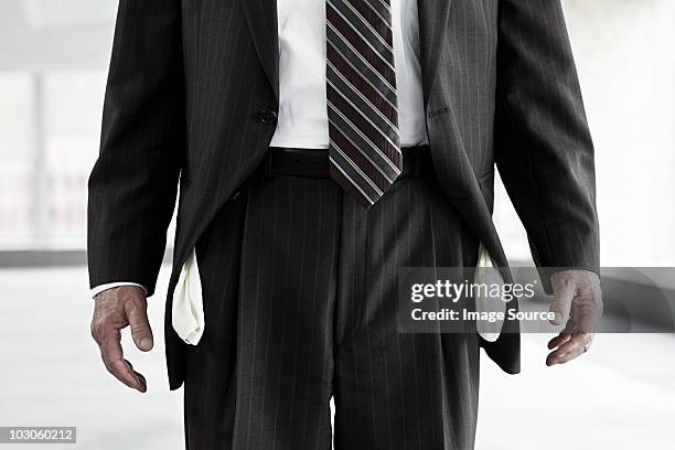 businessman with empty pockets - one senior man only stock pictures, royalty-free photos & images
