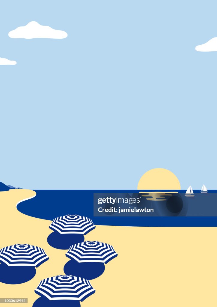 Sfondo scena spiaggia estiva