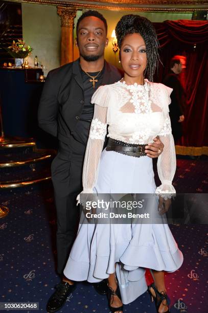 Woody McClain and Gabrielle Dennis attend a special screening of "The Bobby Brown Story" at Cafe de Paris on September 10, 2018 in London, England.