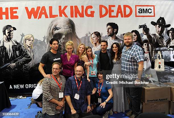 Actors Jon Bernthal, Laurie Holden, Emma Bell, Andrew Lincoln, Sarah Wayne Callies, comic book writer Robert Kirkman, make-up specialist Greg...