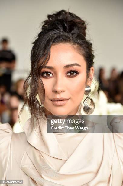 Actress Shay Mitchell attends the Zimmermann front row during New York Fashion Week: The Shows at Gallery I at Spring Studios on September 10, 2018...