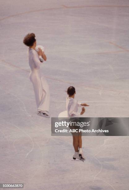 Lake Placid, NY Andreas Nischwitz, Christina Riegel competing in thePairs figure skating event at the 1980 Winter Olympics / XIII Olympic Winter...