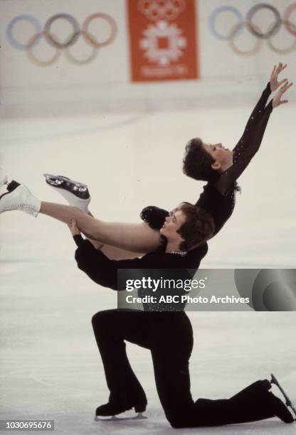 Sarajevo, Bosnia and Herzegovina Marina Klimova, Sergey Ponomarenko competing in the Ice dancing event at the 1984 Winter Olympics / XIV Olympic...