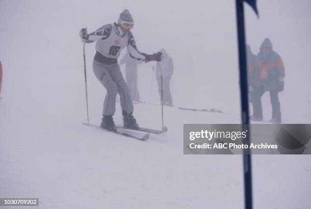 Sarajevo, Bosnia and Herzegovina Erika Hess competing in the Women's skiing event at the 1984 Winter Olympics / XIV Olympic Winter Games, Jahorina.