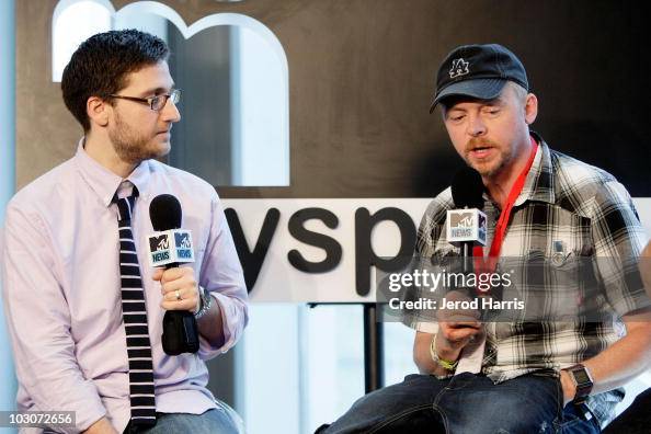 Simon Horowitz MTV News host Josh Horowitz interviews actor Simon Pegg inside the ...