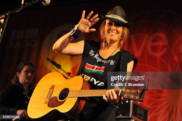 Cerys Matthews performs on stage during the second day of Womad Festival at Charlton Park on July 24, 2010 in Wiltshire, England.