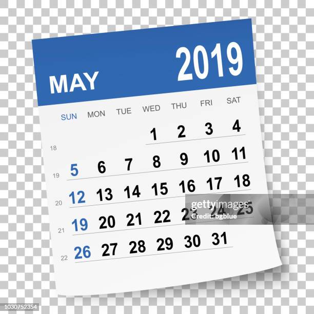 illustrazioni stock, clip art, cartoni animati e icone di tendenza di calendario maggio 2019 - 2019 calendar