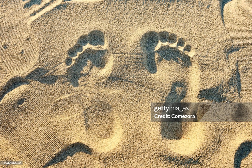 Human Footprint on the Sand