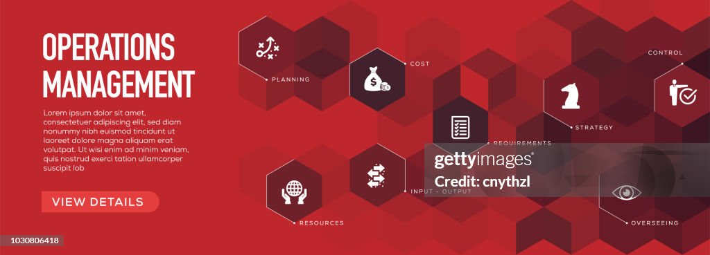 Operations Management Banner Design High-Res Vector Graphic - Getty Images
