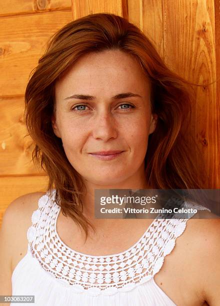 Actress Lucia Mascino poses for a portrait session during Giffoni Experience 2010 on July 25, 2010 in Giffoni Valle Piana, Italy.