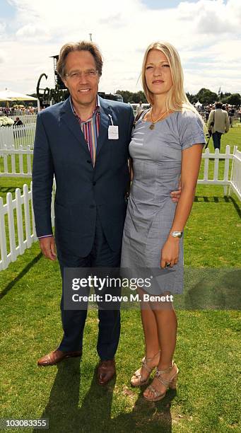 Lord March and Lady Alexandra Gordon Lennox attend the Cartier International Polo Day at Guards Polo Club on July 25, 2010 in Egham, England.