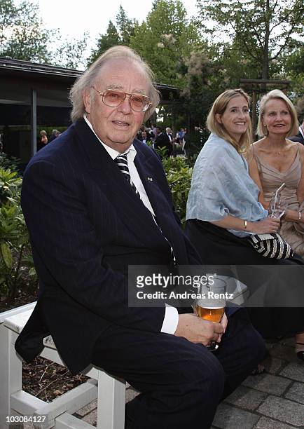 Rene Kollo attends at the 'Festspielhaus' during the opening performance of 'Lohengrin' at the Richard Wagner opera festival on July 25, 2010 in...