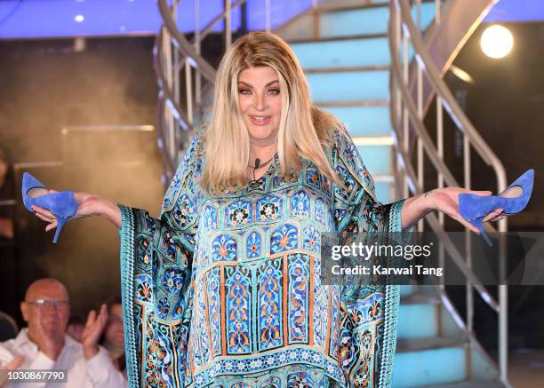 Kirstie Alley is evicted and comes second during the Celebrity Big Brother final 2018 at Elstree Studios on September 10, 2018 in Borehamwood,...