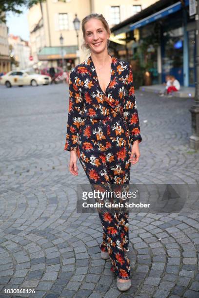 Caro Matzko during the Munich CONNEXxxions and Connections PR summer party at Steirer am Markt on September 10, 2018 in Munich, Germany.