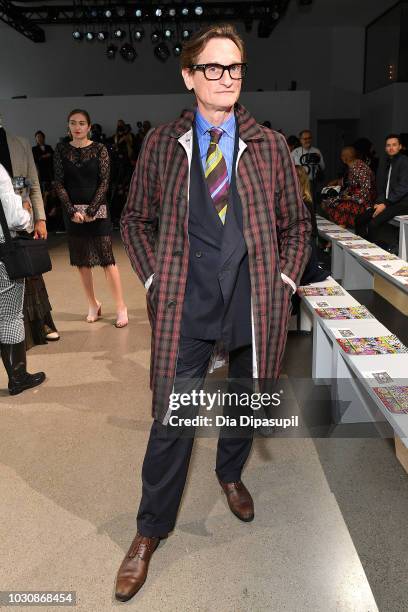 Hamish Bowles attends the Libertine front row during New York Fashion Week: The Shows at Gallery II at Spring Studios on September 10, 2018 in New...