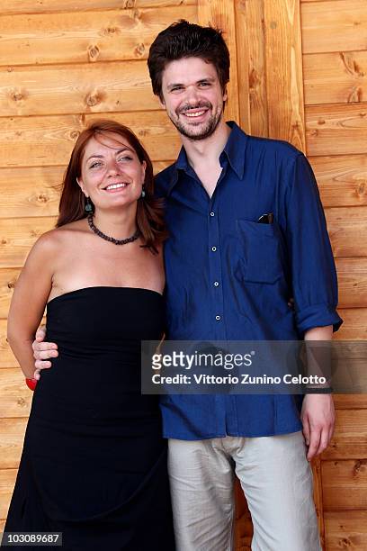 Silvana Pirone and Luigi Imperato attend a photocall during Giffoni Experience 2010 on July 25, 2010 in Giffoni Valle Piana, Italy.