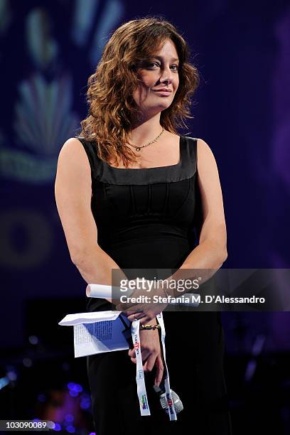 Actress Giovanna Mezzogiorno attends the 'Vittorio Mezzogiorno Award' during the Giffoni Experience 2010 on July 25, 2010 in Giffoni Valle Piana,...