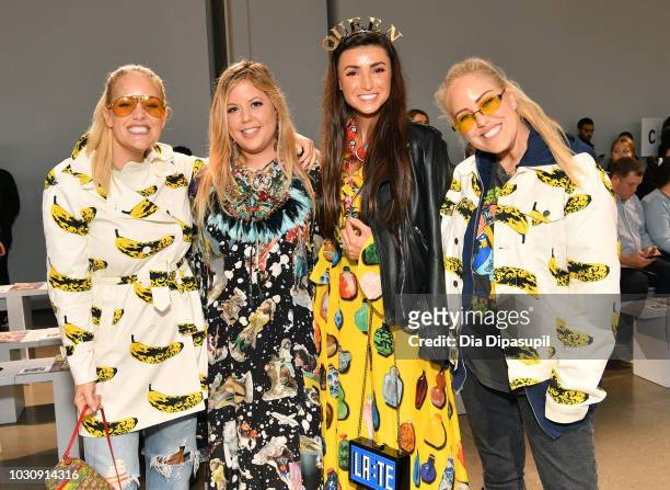 Cailli Beckerman, Ariel Penzer, Bronwyn Newport and Sam Beckerman attend the Libertine front row during New York Fashion Week: The Shows at Gallery...
