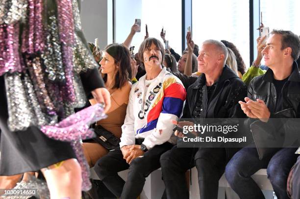 Musician Anthony Kiedis attends the Libertine front row during New York Fashion Week: The Shows at Gallery II at Spring Studios on September 10, 2018...