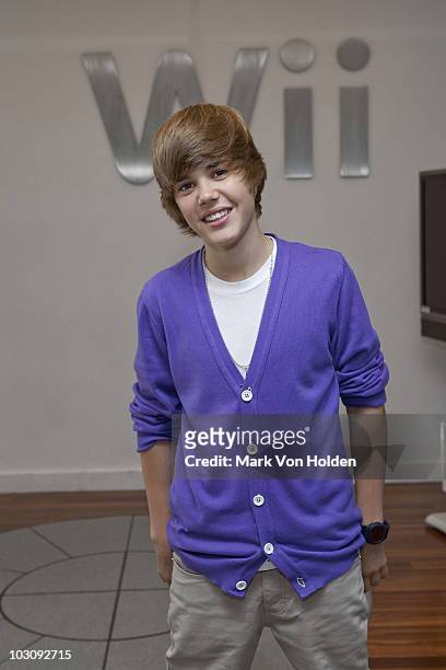 Justin Bieber visits the Nintendo World Store on September 1, 2009 in New York City.