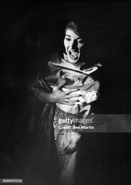 American-born Greek soprano Maria Callas in concert at American Opera Society gala, December 27, 1959.