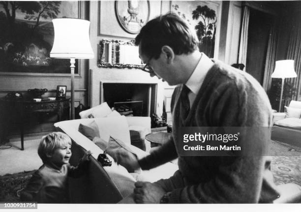 Prince Richard, Duke of Gloucester and his son, Alexander Earl of Ulster, at Barnwell Manor, December 20, 1978.