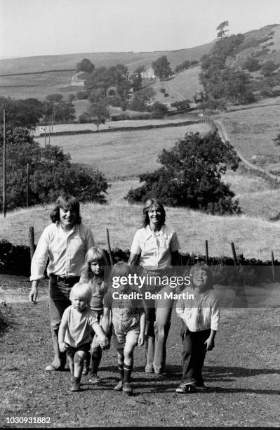 Alan Parker, English director, writer with his wife Annie and children Lucy, Alexander, Jake and Nathan August 23rd, 1975.