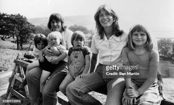 Alan Parker, English director, writer with his wife Annie and children Lucy, Alexander, Jake and Nathan in the English countryside August 23rd, 1975.