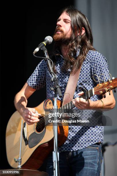 Seth Avett of The Avett Brothers performs during Day 3 of the 2010 Hullabalou Music Festival at Churchill Downs on July 25, 2010 in Louisville,...