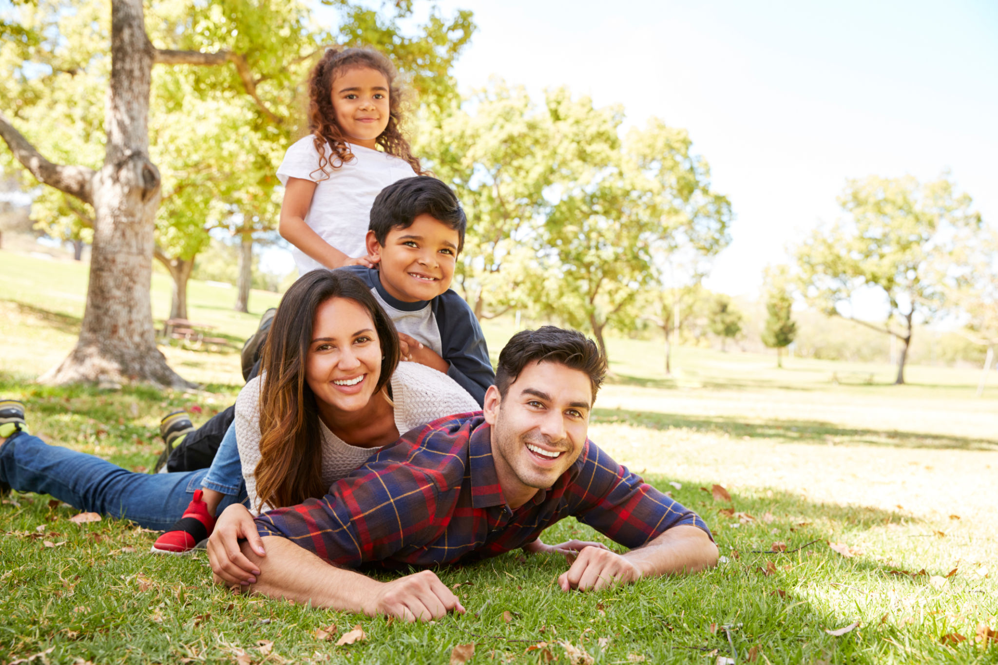family relaxing park