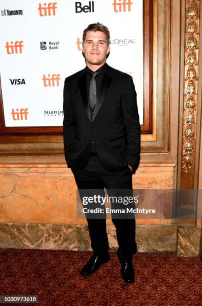 Chris Zylka attends the "The Death And Life Of John F. Donovan" premiere during 2018 Toronto International Film Festival at Winter Garden Theatre on...