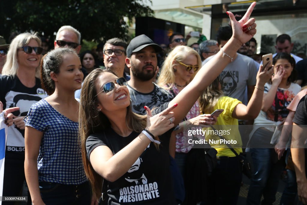 Supporters of Brazilian Presidential Candidate Jair Bolsonaro Demonstrate In Sao Paulo