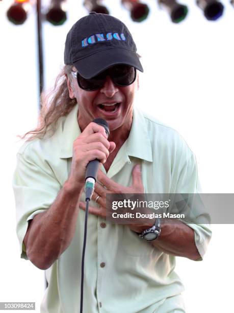 Steve Walsh of Kansas performs during Day 3 of the 2010 Hullabalou Music Festival at Churchill Downs on July 25, 2010 in Louisville, Kentucky.