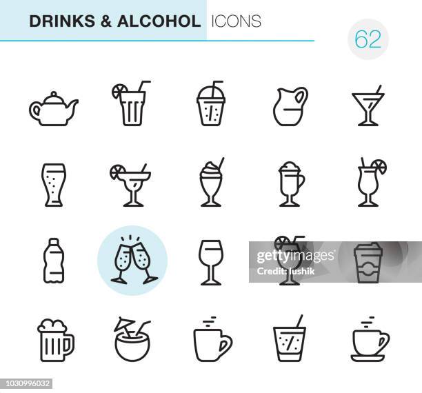 illustrations, cliparts, dessins animés et icônes de boissons & alcool - icônes perfect pixel - chope de bière