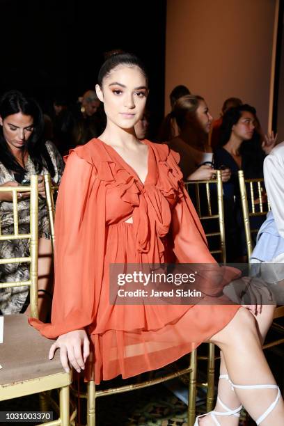 Luna Blaise attends the Dennis Basso Spring/Summer 2019 Collection Runway Show during New York Fashion Week at Cipriani 42nd Street on September 10,...