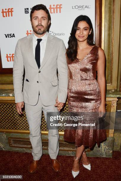 Casey Affleck and Floriana Lima attend the "The Old Man & The Gun" premiere during 2018 Toronto International Film Festival at The Elgin on September...