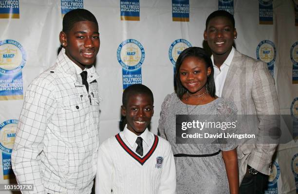 Actors Kwame Boateng, Kwesi Boakye, Hope Olaide Wilson and Kofi Siriboe attend the 20th annual Beverly Hills/Hollywood NAACP Theatre Awards press...
