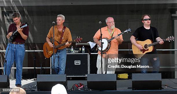 Mike Schroeder, Larry Raley, Steve Cooley and John Hawkins of Hog Operation perform during Day 3 of the 2010 Hullabalou Music Festival at Churchill...