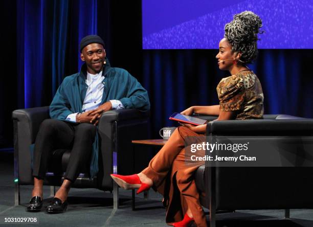 Mahershala Ali and Amanda Parris attend "In Conversation With...Mahershala Ali" during 2018 Toronto International Film Festival at Glenn Gould Studio...