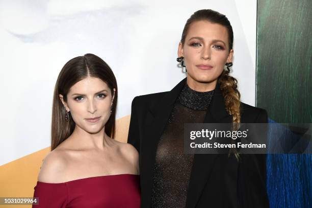 Anna Kendrick and Blake Lively attend the New York premier of "A Simple Favor" at Museum of Modern Art on September 10, 2018 in New York City.