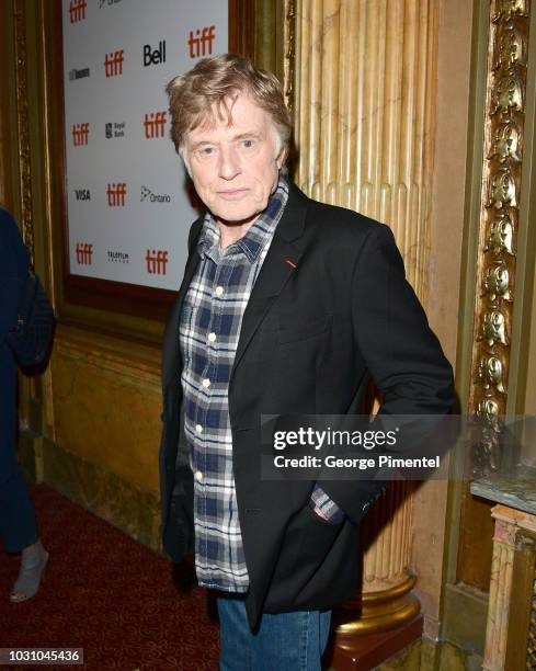 Robert Redford attends the "The Old Man & The Gun" premiere during 2018 Toronto International Film Festival at The Elgin on September 10, 2018 in...