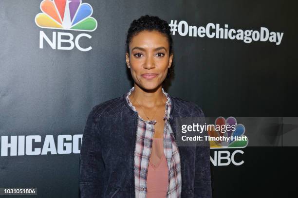Annie Ilonzeh attends the 2018 press day for "Chicago Fire", "Chicago PD", and "Chicago Med" on September 10, 2018 in Chicago, Illinois.