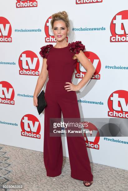 Stephanie Waring attends the TV Choice Awards at The Dorchester on September 10, 2018 in London, England.